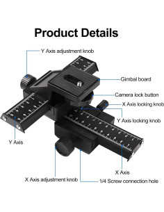 Riel de Enfoque Macro 4 Vías RW Generation Aluminio 19x16cm 2