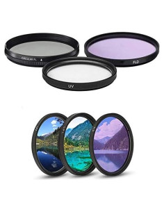 Kit de Filtros de Lente 58mm UV CPL FLD Cardinal Camera