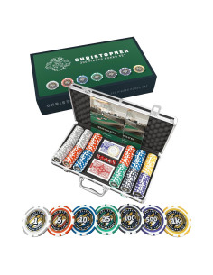 Set de Póker Bullets con 300 Fichas de Plástico y Accesorios