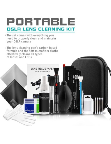 Kit de Limpieza de Cámara Profesional ParaPace con Estuche