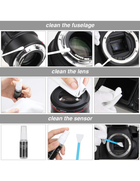 Kit de Limpieza de Lentes de Cámara Zacro 14 en 1 Profesional