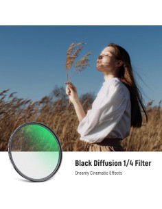 Filtro de Difusión Negra NEEWER 67mm 1/4 para Fotografía 2