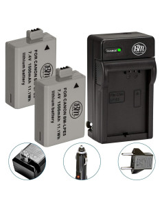 Baterías recargables BM Premium LP-E5 + Cargador para Canon