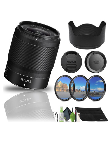 Lente Nikon NIKKOR Z 35mm f/1.8 S para Cámaras Z + Kit de Filtros