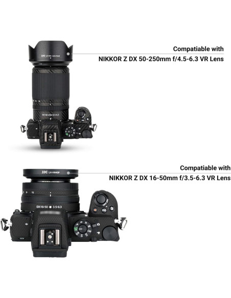 Kit de Filtros y Parasol Nikon Z30 Z50 Z fc Nikkor Z DX 16-50mm 50-250mm