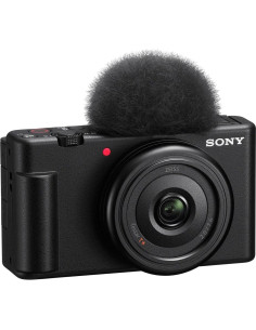 Cámara Vlogging Sony ZV-1F Negra + Tarjeta SD 32GB + Bolsa 2