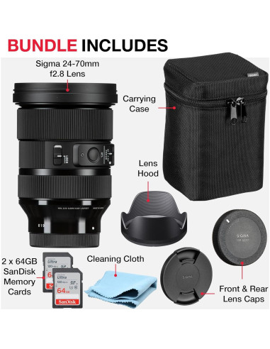 Lente Sigma 24-70mm f/2.8 DG DN II Art para Sony E - Paquete Completo