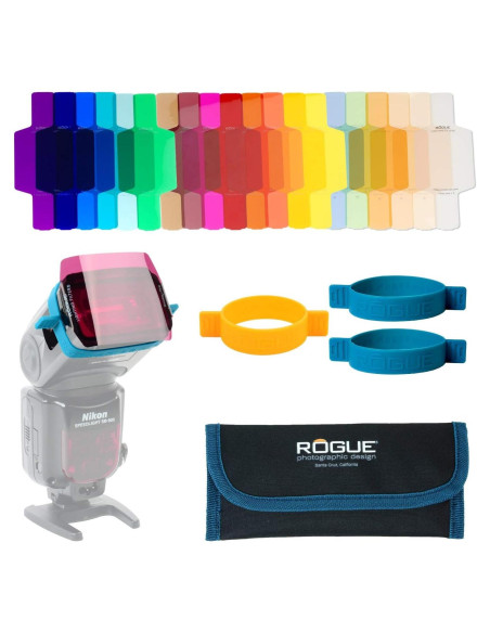 Geles Flash Rogue - Kit de 20 Filtros de Iluminación para Speedlights