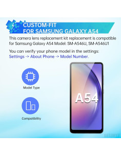 Reemplazo Lente Cámara Trasera Samsung Galaxy A54 + Kit Herramientas 2
