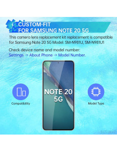 Reemplazo Lente Cámara Trasera Samsung Galaxy Note 20 5G 2