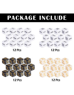 48 Piezas Contadores de Dados MTG LAMJAM Acrílico 16mm 2