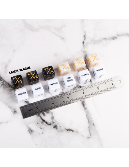 48 Piezas Contadores de Dados MTG LAMJAM Acrílico 16mm