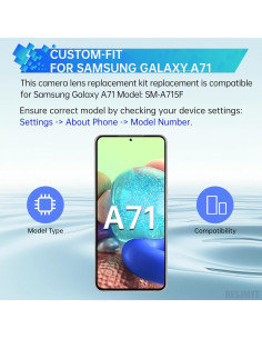 Reemplazo Lente Cámara Trasera Samsung Galaxy A71 + Kit Herramientas 2