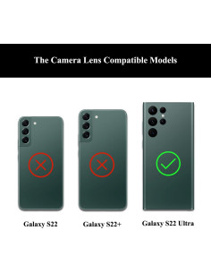 2 Cristales de Lente de Cámara Trasera LOZOP para S22 Ultra 2