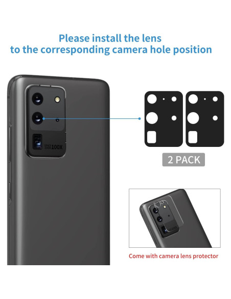 Reemplazo Cristal Lente Cámara Samsung Galaxy S20 Ultra - 2 Piezas