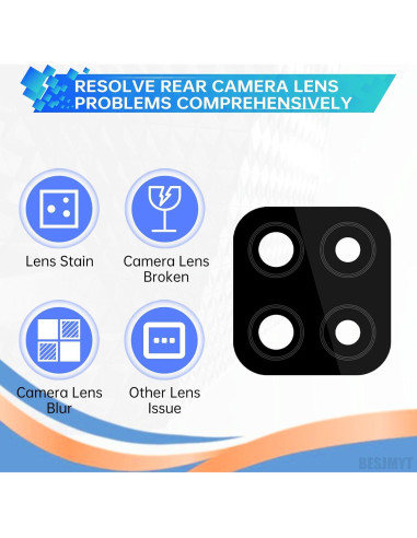 Reemplazo Lente de Cámara Trasera Samsung Galaxy A12 - 2 Piezas