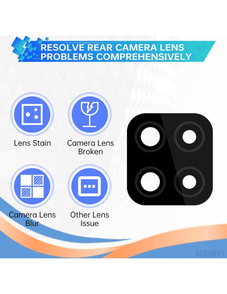 Reemplazo Lente de Cámara Trasera Samsung Galaxy A12 - 2 Piezas