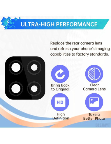 Reemplazo Lente de Cámara Trasera Samsung Galaxy A12 - 2 Piezas