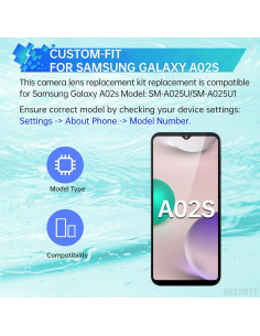 Kit de Reemplazo Lente Cámara Samsung Galaxy A02s - BESJMYT 2