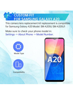 Reemplazo Lente Cámara Trasera Samsung Galaxy A20 + Kit Herramientas 2