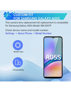 Kit de Reemplazo Lentes Cámara Samsung Galaxy A05s - 2 Piezas 2