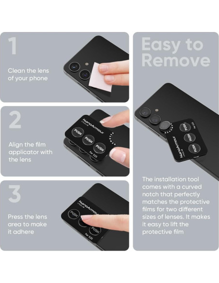 Protector de Lente de Cámara FLOLAB para Samsung Galaxy S25 - Antirreflectante, Vidrio Templado, Fácil Instalación