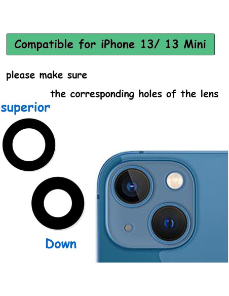 Reemplazo Lente de Cristal Cámara Trasera iPhone 13 Mini Dogxiong