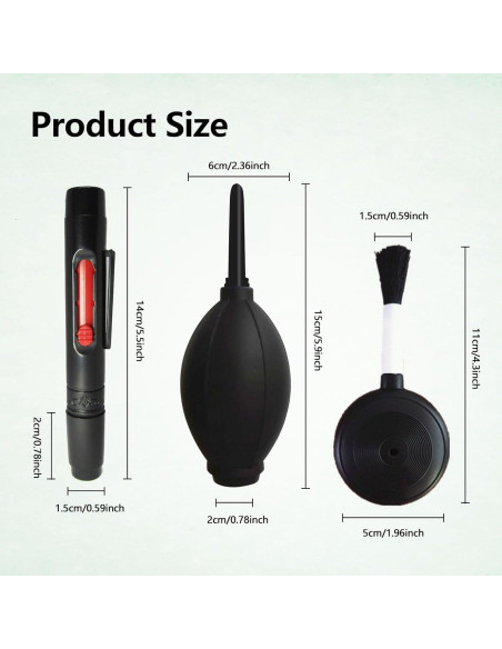 Kit de Limpieza de Lentes de Cámara YAFIYGI 3 Piezas