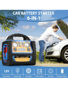 Arrancador de Salto ZunDian 1800A 6-en-1 con Compresor 2