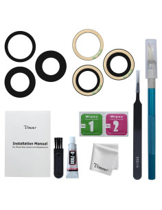 Kits de Reemplazo Cristal Lente Cámara iPhone 16 Pro/Max OEM