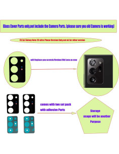 Reemplazo Cubierta Vidrio Cámara Trasera Samsung Note 20 Ultra 2