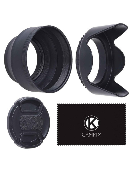 Juego de 2 Parasoles de Lente 67 mm CamKix + Tapa de Lente