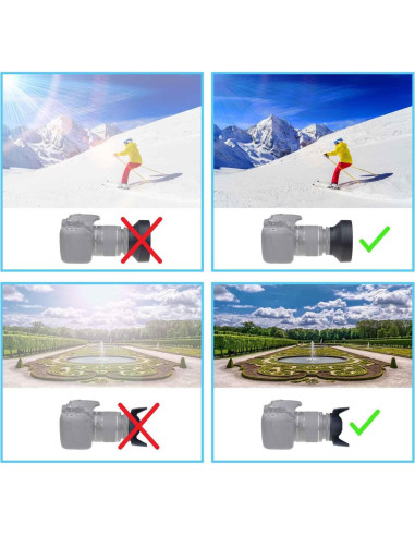 Juego de 2 Parasoles de Lente 67 mm CamKix + Tapa de Lente