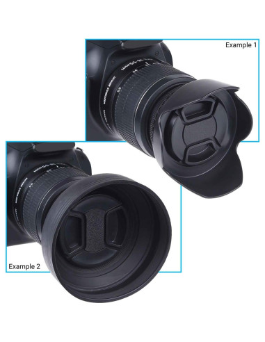 Juego de 2 Parasoles de Lente 67 mm CamKix + Tapa de Lente