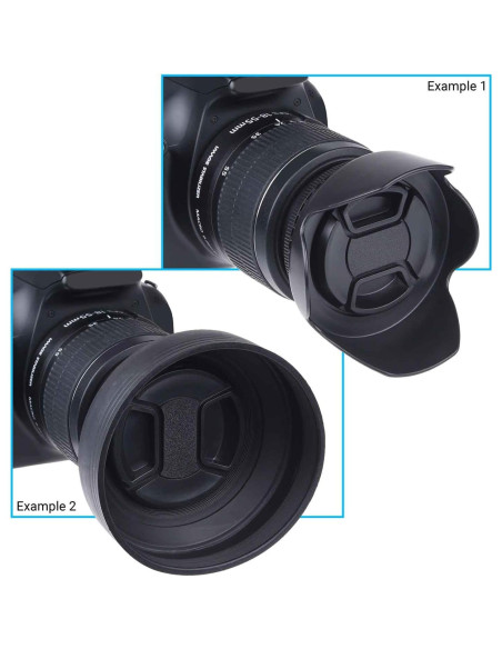 Juego de 2 Parasoles de Lente 67 mm CamKix + Tapa de Lente