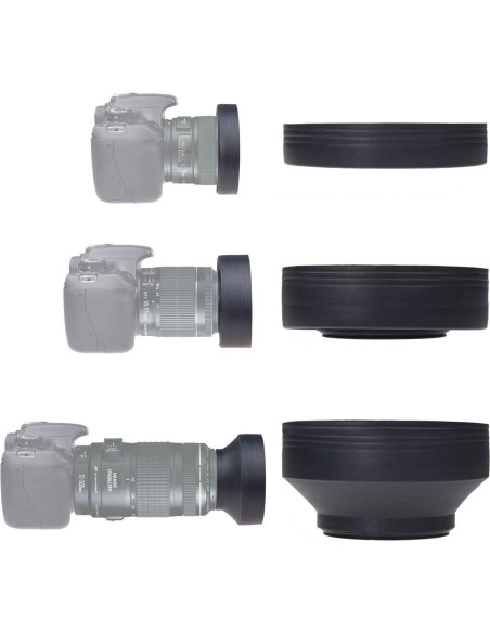 Juego de 2 Parasoles de Lente 67 mm CamKix + Tapa de Lente