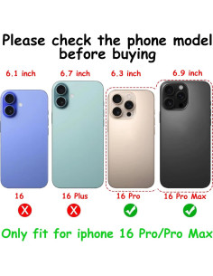 Reemplazo Cristal Lente Cámara iPhone 16 Pro/Pro Max 2