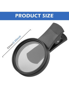 Filtro de lente CPL 52mm JIANWEI para cámara de teléfono - Negro 2