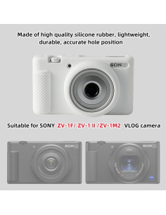Funda de cámara Sony ZV-1F/ZV-1 II/ZV-1M2 Silicona Blanca 2