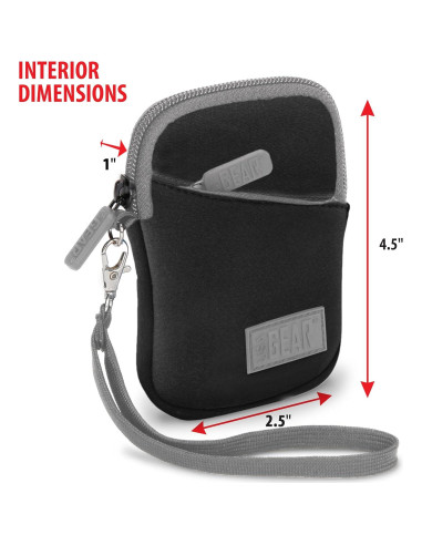 Funda de Cámara Digital USA Gear Compacta Negra y Gris 11.43 cm