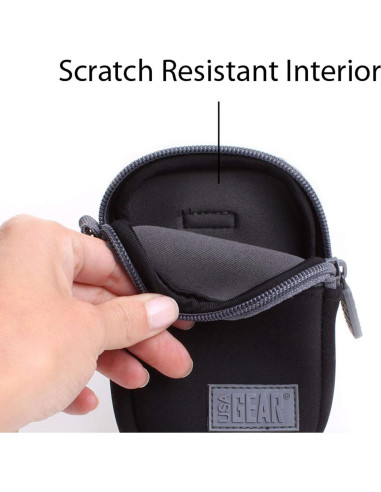 Funda de Cámara Digital USA Gear Compacta Negra y Gris 11.43 cm