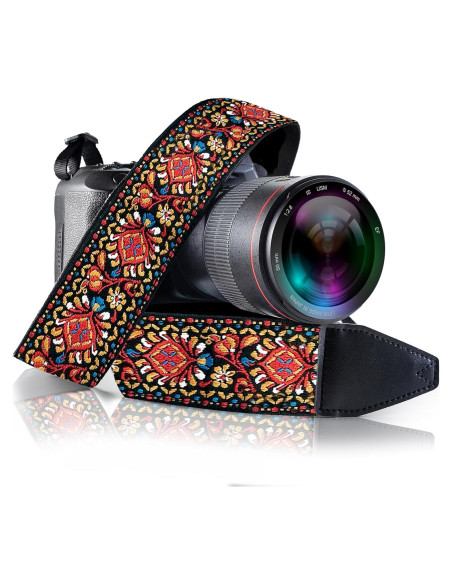 Correa de Cámara Art Tribute Roja Vintage Universal 83.82-154.94 cm