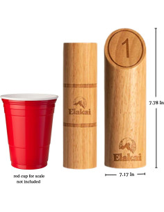 Juego al Aire Libre Elakai 12 Piezas Madera Natural 6 Jugadores 2