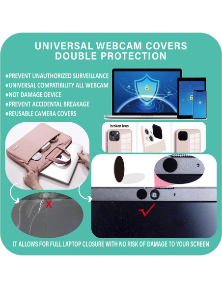 27 Piezas Cubiertas de Webcam Genérico - Reutilizables y Lavables