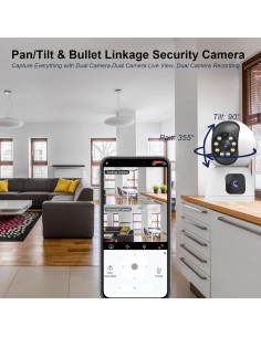 Cámara de Seguridad Interior Dosilkc Doble Lente 1080P WiFi 2