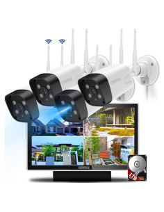 Sistema de Cámara de Seguridad Inalámbrica OHWOAI 4 Cámaras 1TB