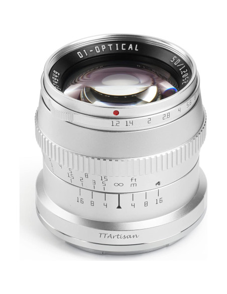 Lente TTArtisan 50mm F1.2 Enfoque Manual para Canon M