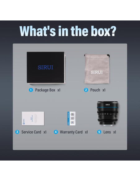 Lente Cine SIRUI Night Walker 24mm T1.2 para Cámaras APS-C