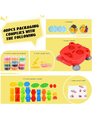 Juego de Masa de Color GOVOY 40 Piezas para Niños