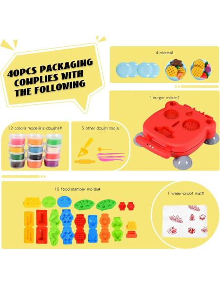 Juego de Masa de Color GOVOY 40 Piezas para Niños